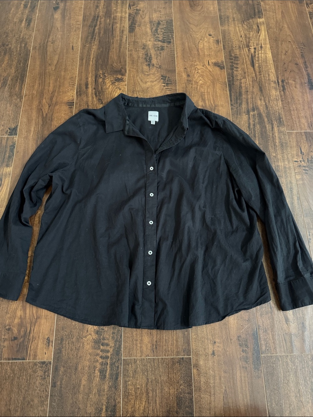 Nic+Zoe Women's Black Blouse